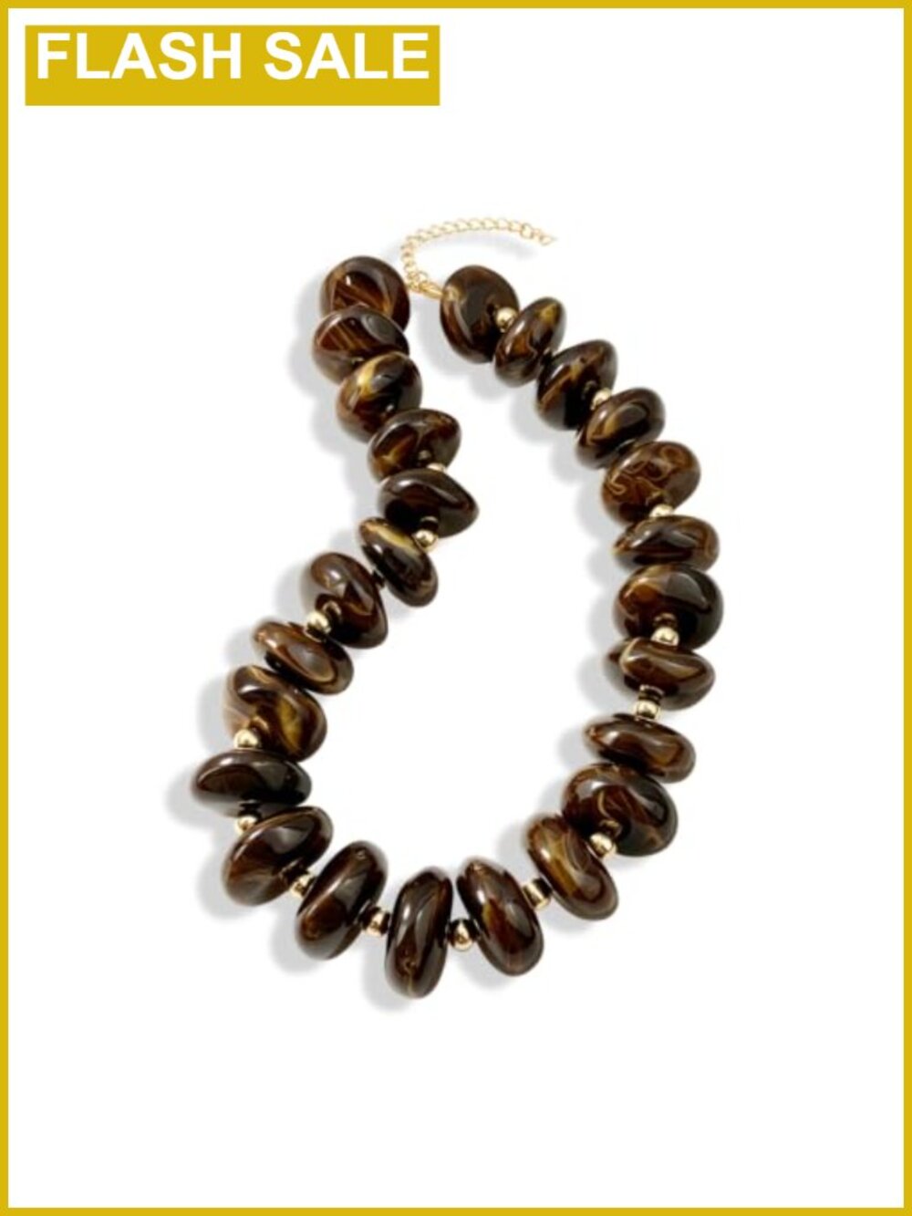 Handmade Chunky Beaded Necklace Acrylic Resin Adjustable Boho Statement